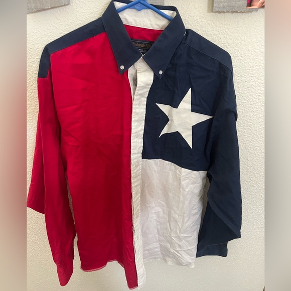 Panhandle Slim Other - Texas Flag shirt Size L